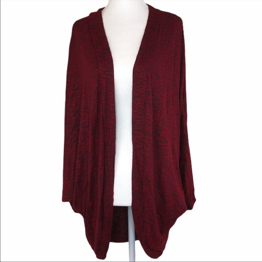 Amelia James Burgundy Allen Batwing Cardigan Size XXL NWT